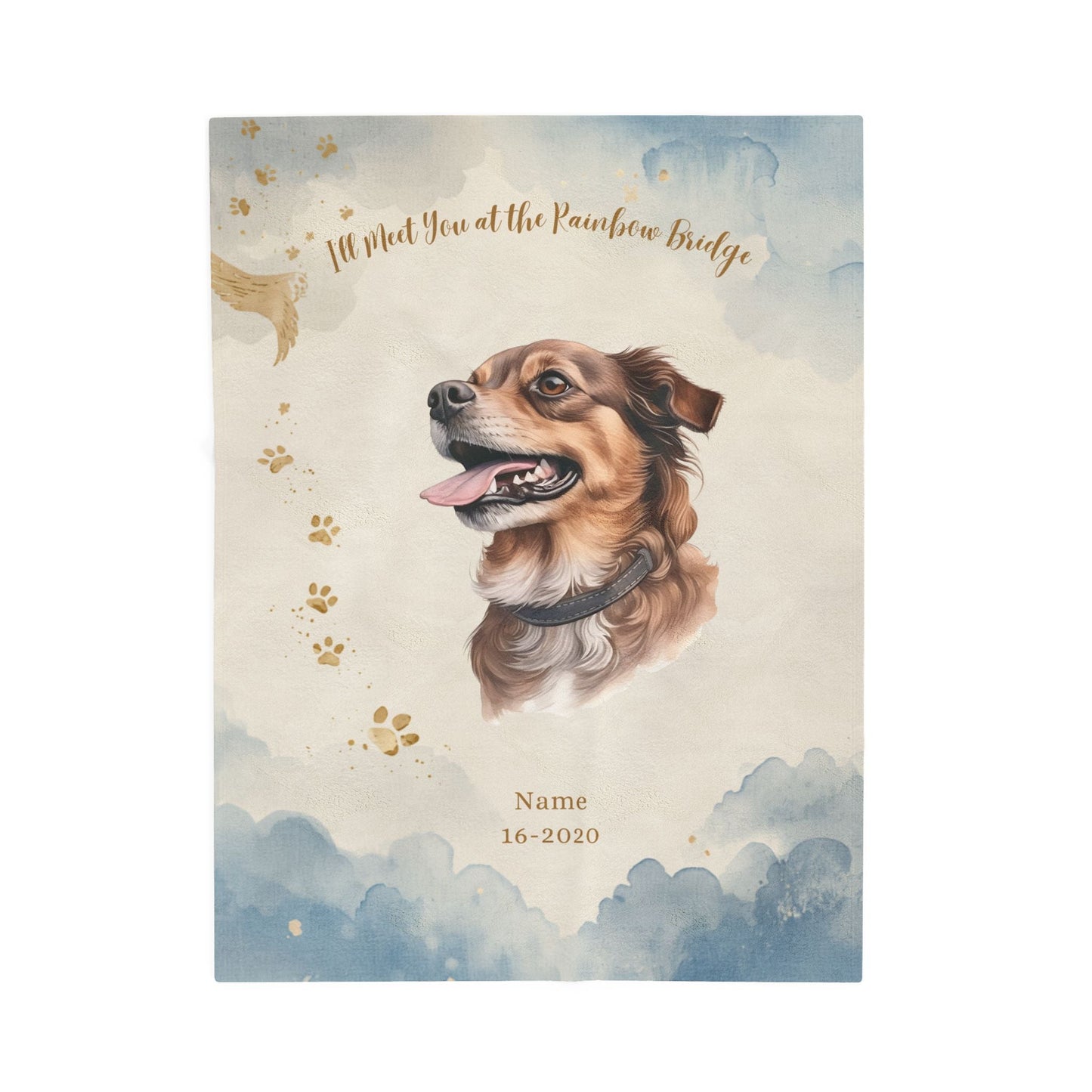 Personalized Dog Memorial Blanket | Custom Pet Photo Gift - Cherished Harbor Gifts