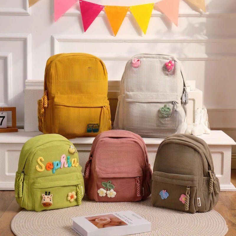Personalized Embroidered Kids School Backpack With Name - Cherished Harbor Gifts