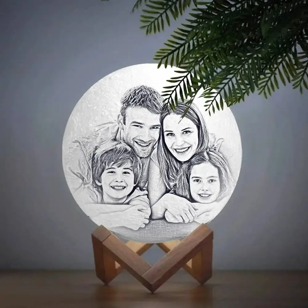Custom 3D Printed Lunar Lamp - Ideal Gift for Any Occasion by Inkedjoy