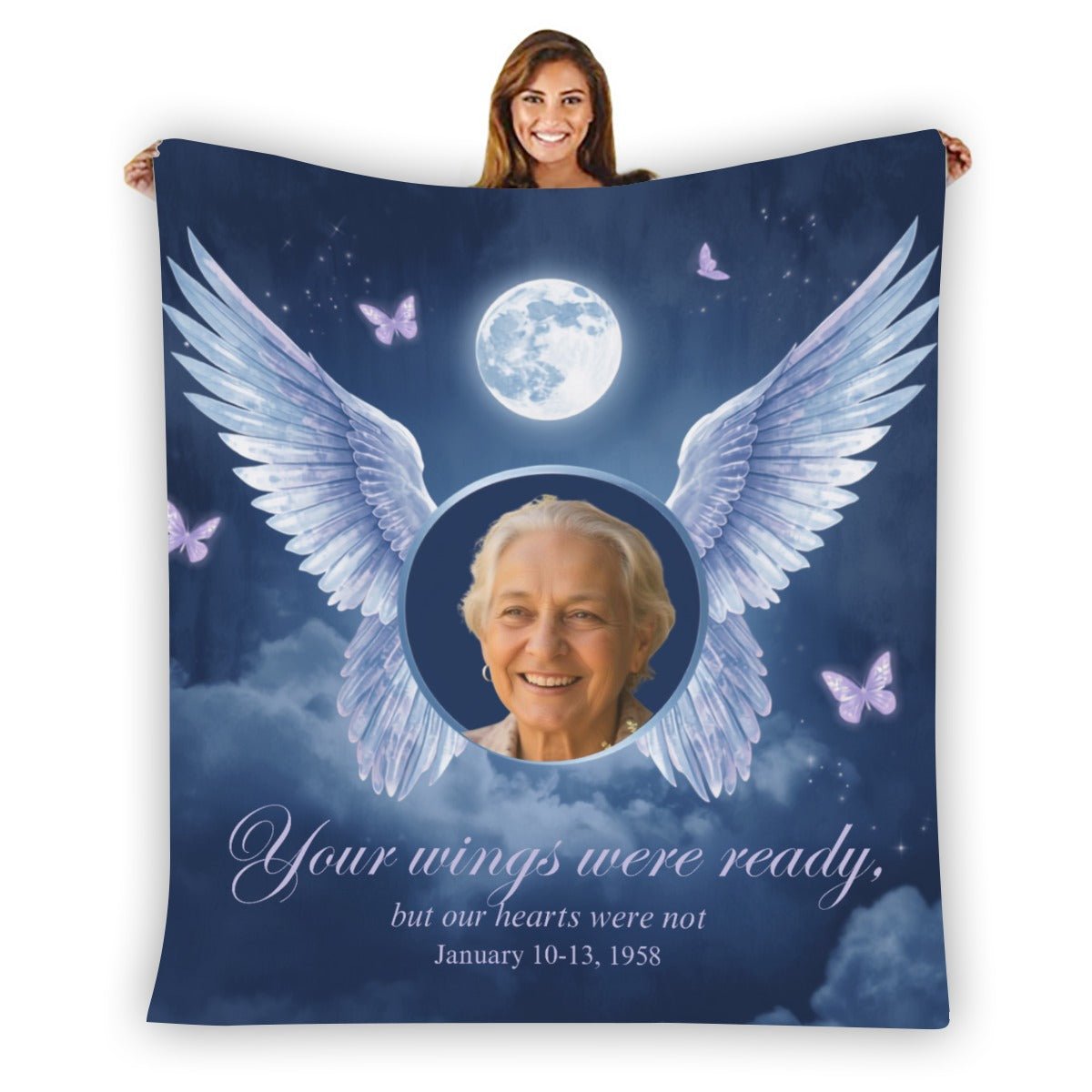 Personalized Flannel Blankets Custom Memory Gift - Cherished Harbor Gifts