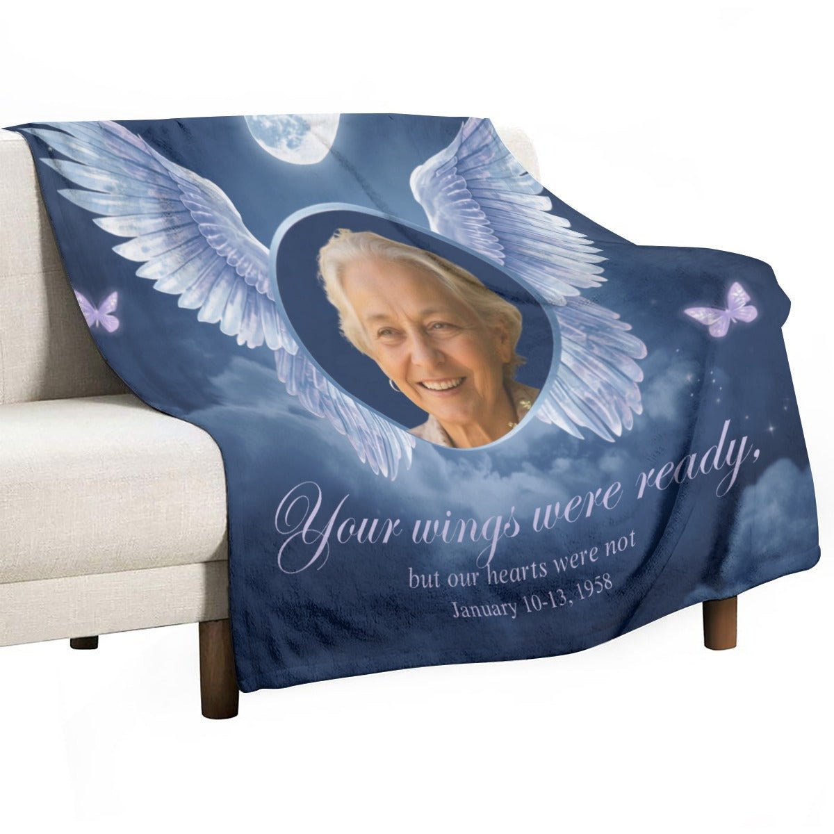 Personalized Flannel Blankets Custom Memory Gift - Cherished Harbor Gifts
