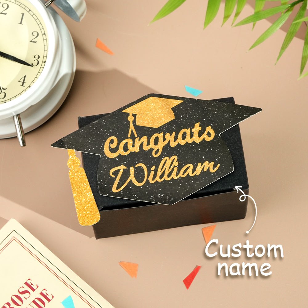 Personalized Graduation Money Gift Box With Cash Pull - Cherished Harbor Gifts