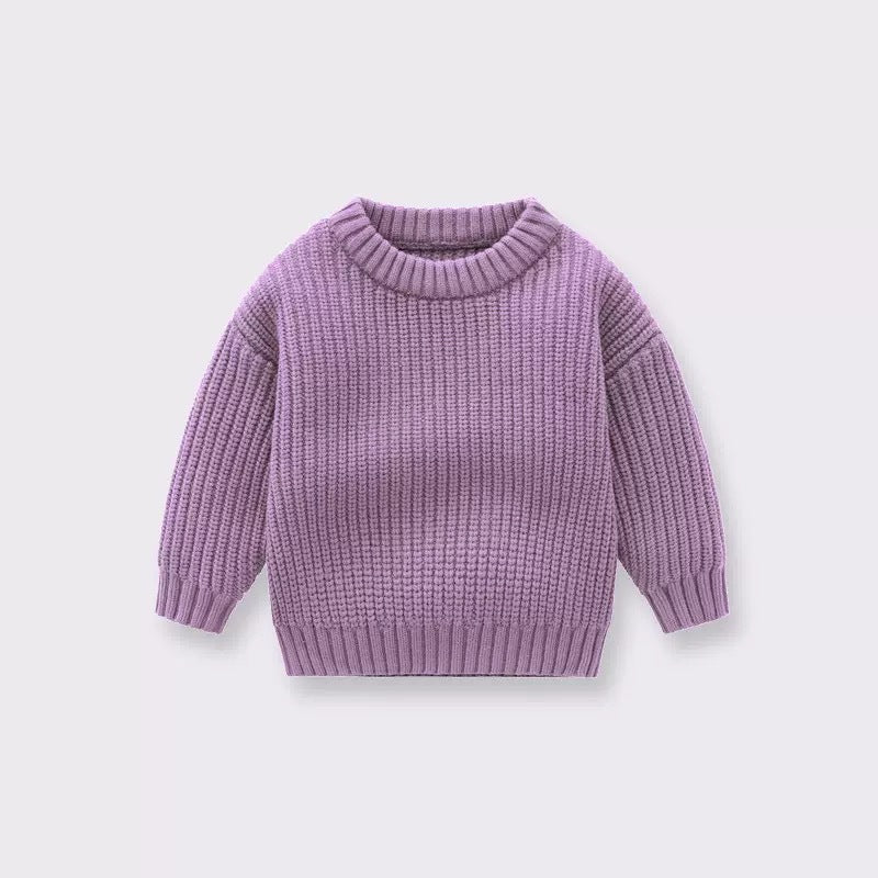 Personalized Hand Knitted Baby Sweater Soft Cotton Pullover - Cherished Harbor Gifts