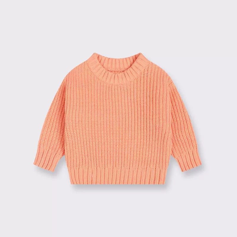 Personalized Hand Knitted Baby Sweater Soft Cotton Pullover - Cherished Harbor Gifts