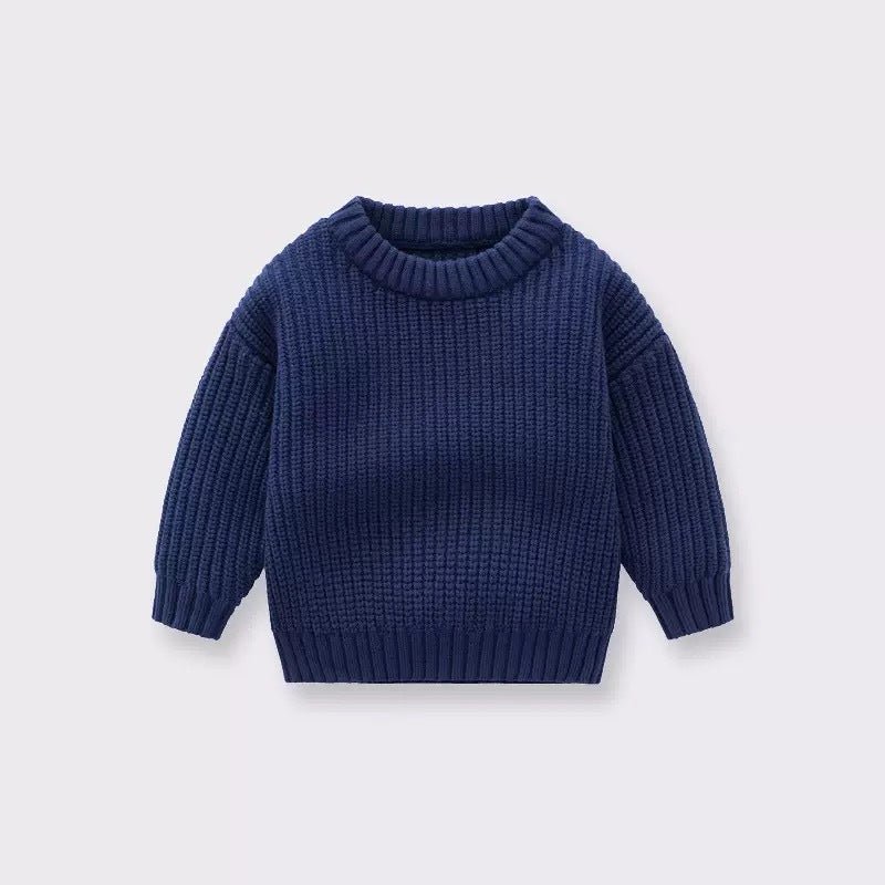 Personalized Hand Knitted Baby Sweater Soft Cotton Pullover - Cherished Harbor Gifts