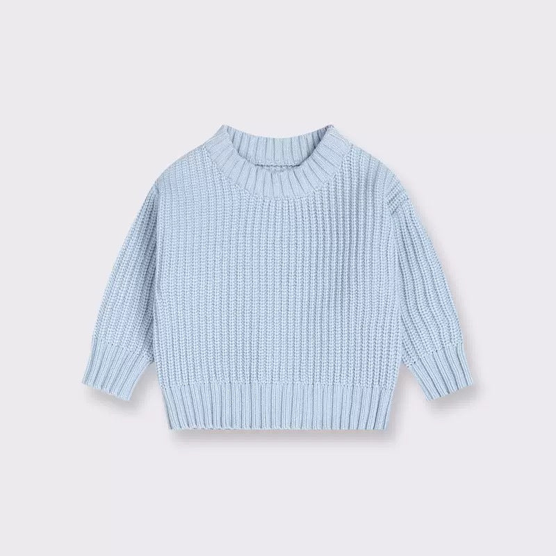 Personalized Hand Knitted Baby Sweater Soft Cotton Pullover - Cherished Harbor Gifts