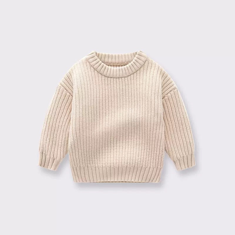 Personalized Hand Knitted Baby Sweater Soft Cotton Pullover - Cherished Harbor Gifts
