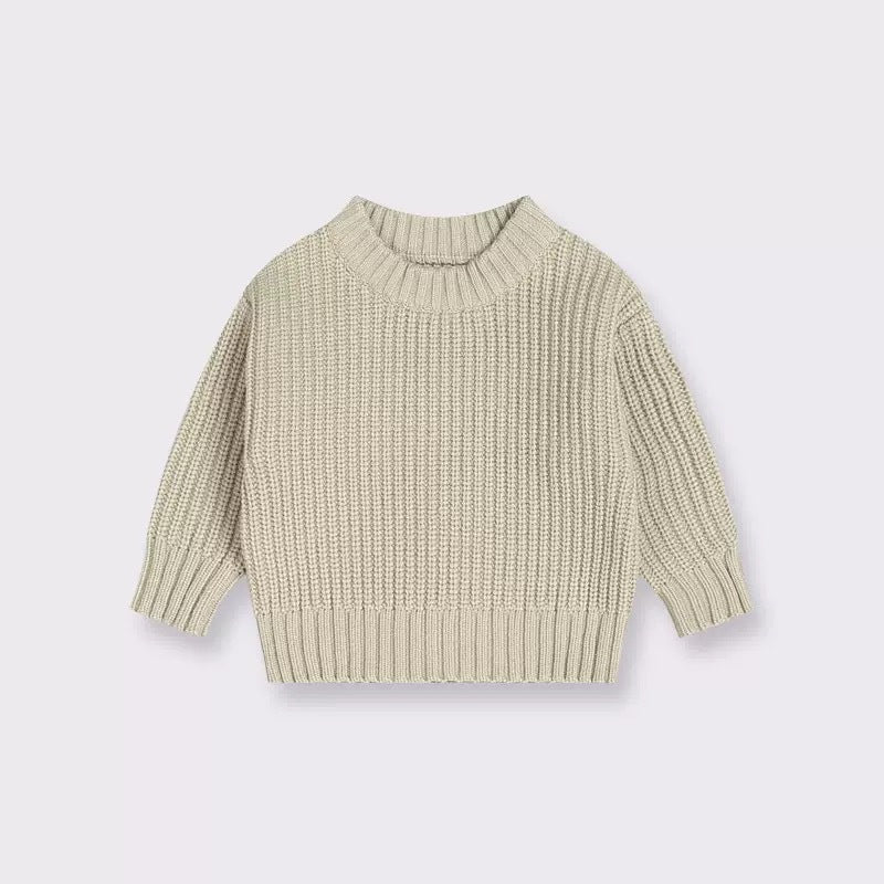 Personalized Hand Knitted Baby Sweater Soft Cotton Pullover - Cherished Harbor Gifts
