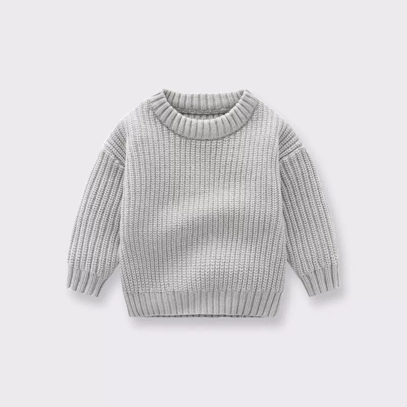 Personalized Hand Knitted Baby Sweater Soft Cotton Pullover - Cherished Harbor Gifts