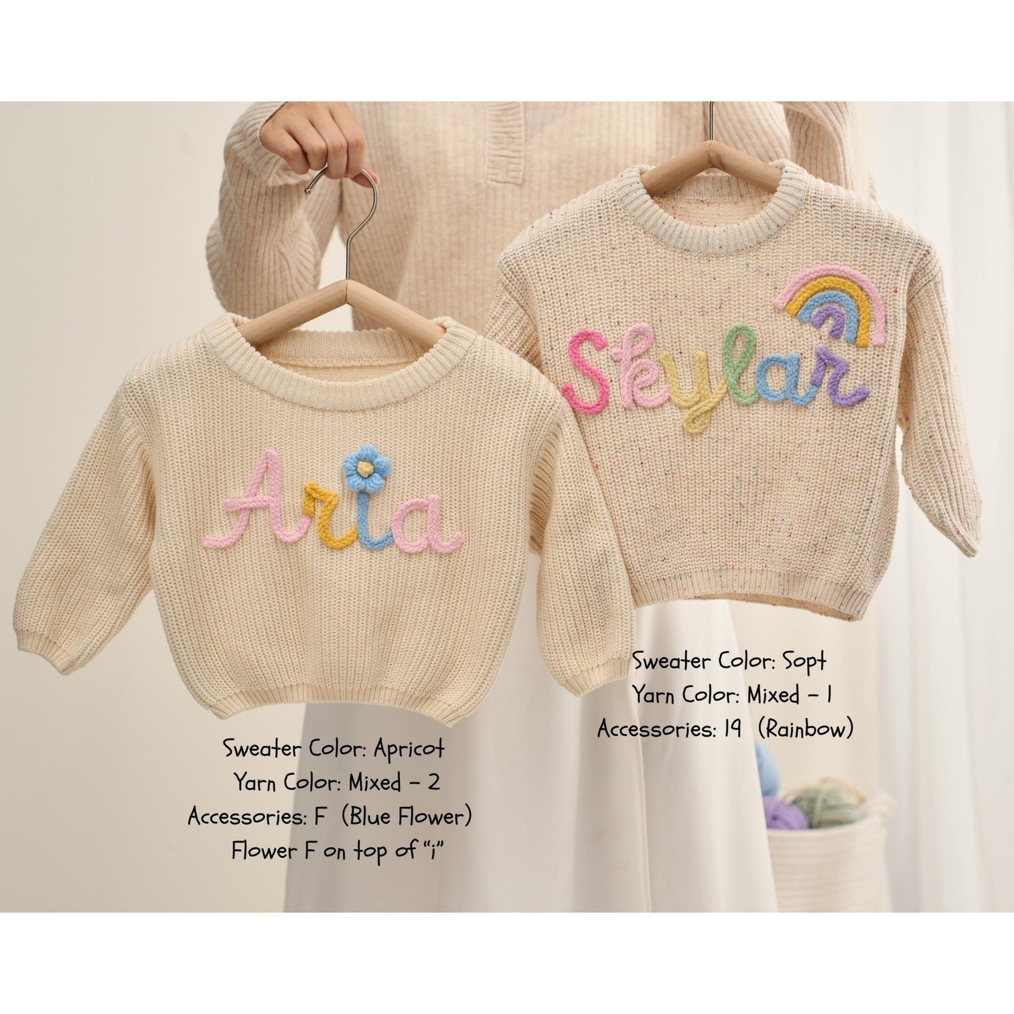 Personalized Kids Sweater Custom Embroidered Name - Cherished Harbor Gifts