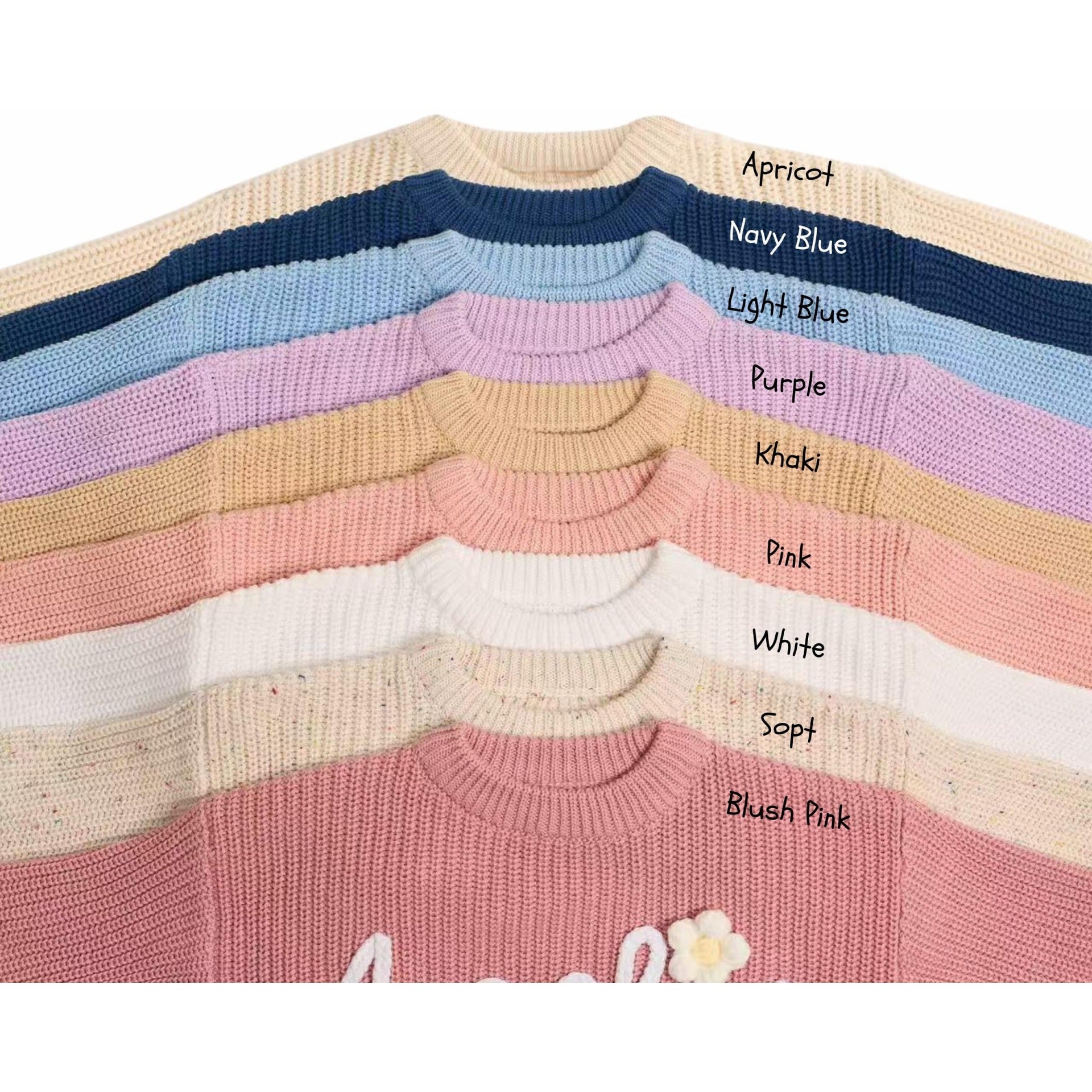 Personalized Kids Sweater Custom Embroidered Name - Cherished Harbor Gifts