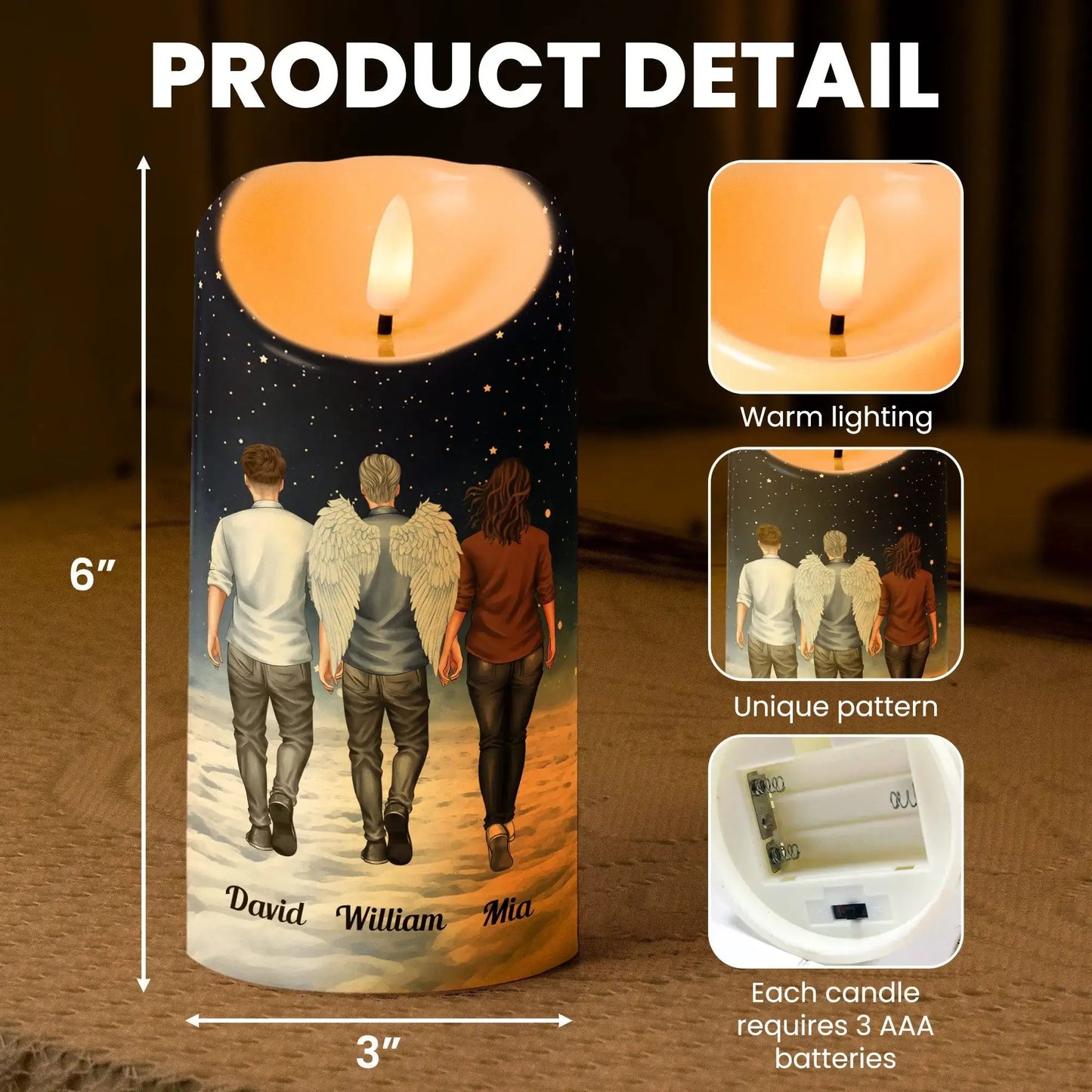 Personalized Memorial Candle Those We Love Don't Go Away - Personalized LED Candle by Inkedjoy