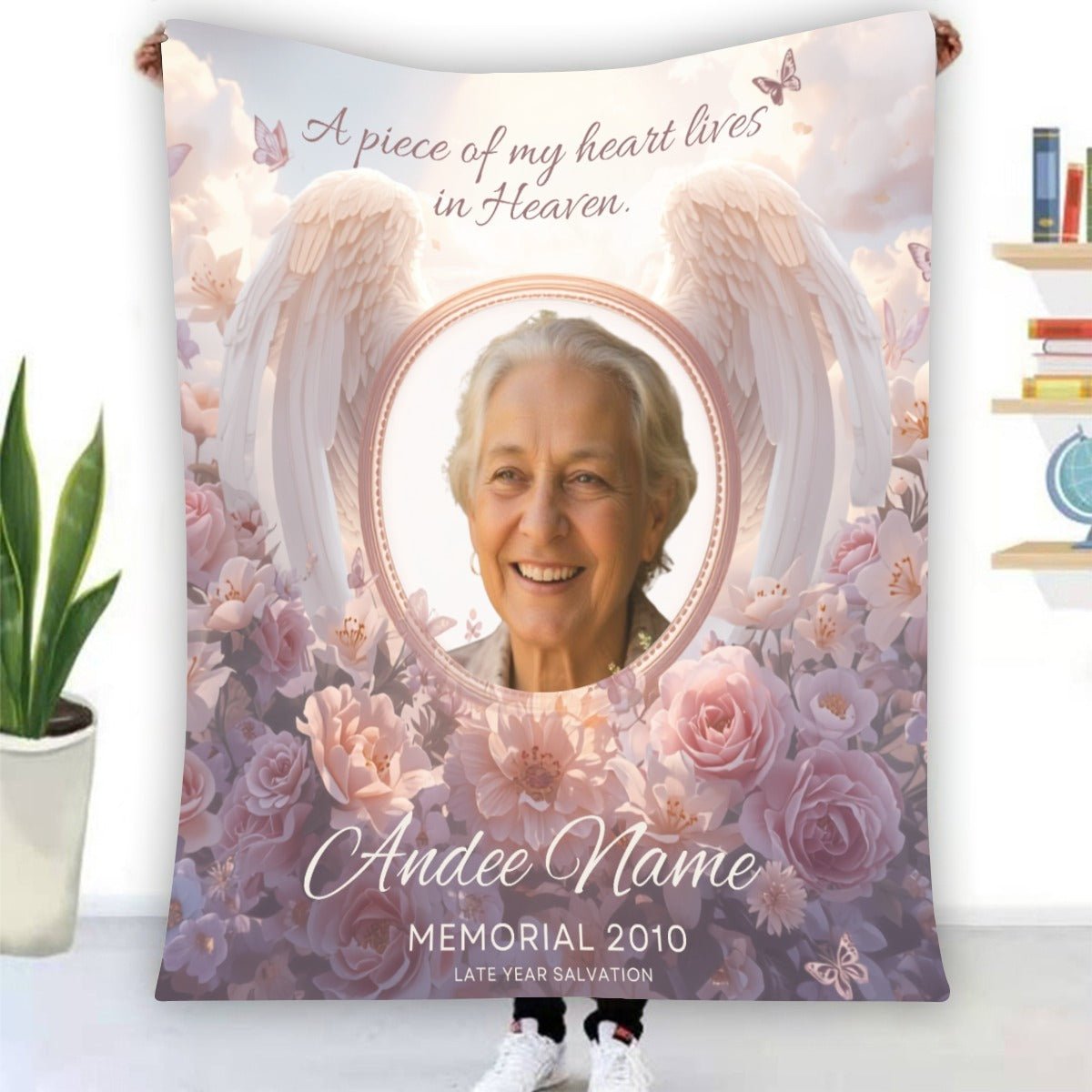 Personalized Memorial Blanket Custom Memory Gift - Cherished Harbor Gifts