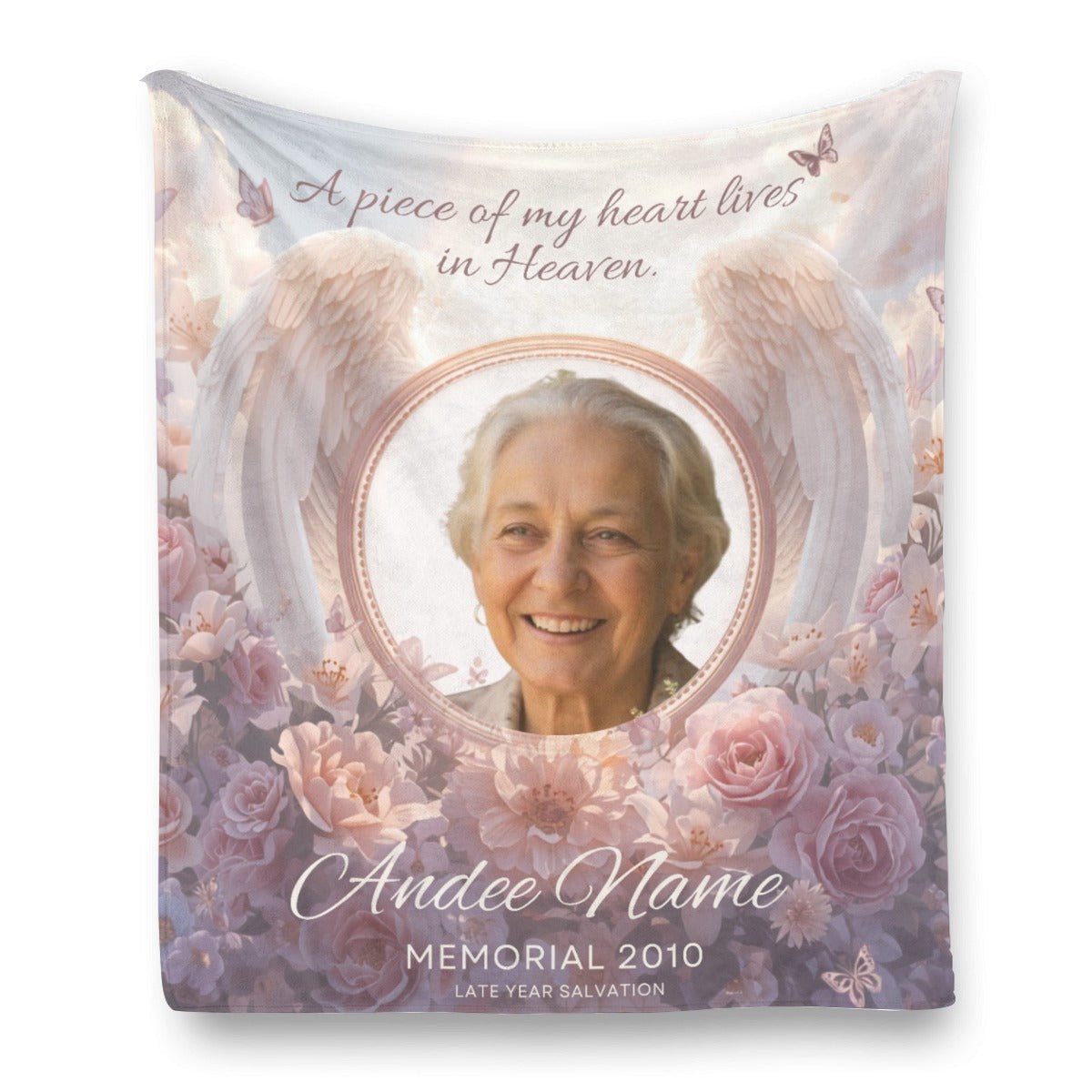 Personalized Memorial Blanket Custom Memory Gift - Cherished Harbor Gifts