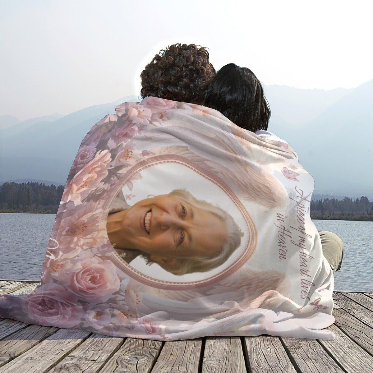 Personalized Memorial Blanket Custom Memory Gift - Cherished Harbor Gifts