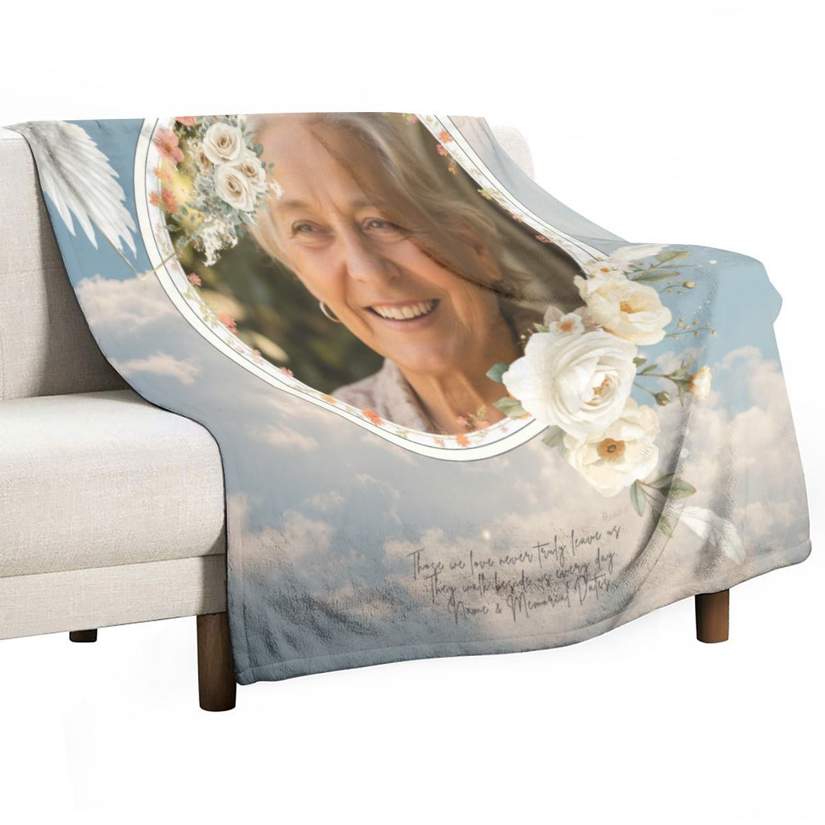 Personalized Memorial Fleece Custom Memory Gift - Cherished Harbor Gifts