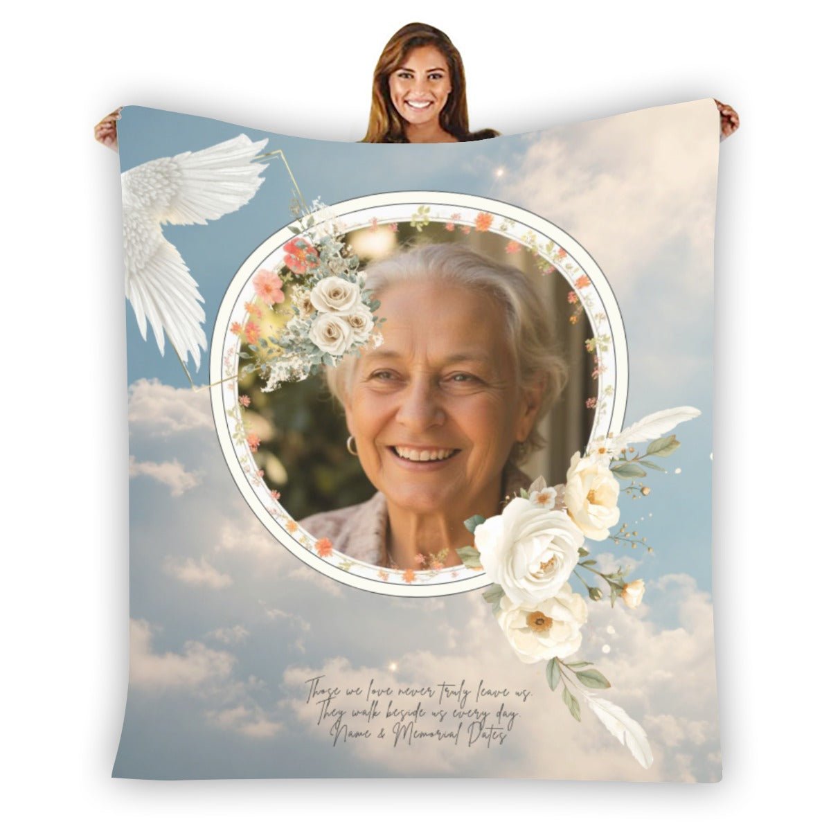 Personalized Memorial Fleece Custom Memory Gift - Cherished Harbor Gifts