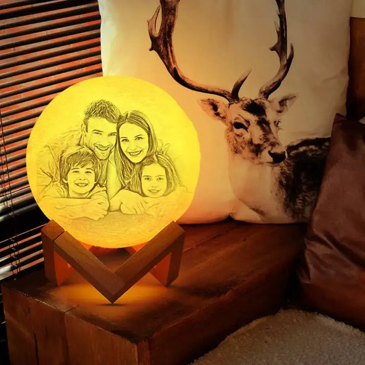 Custom 3D Printed Lunar Lamp - Ideal Gift for Any Occasion by Inkedjoy