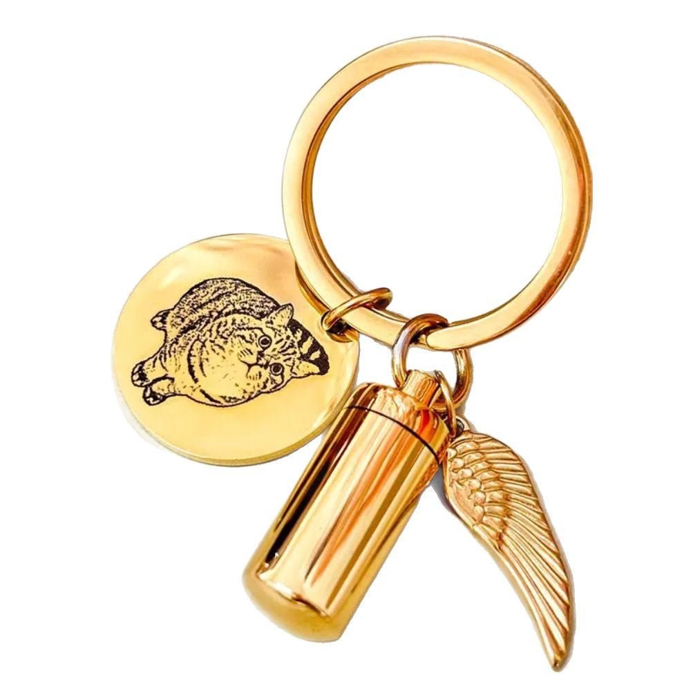 Personalized Pet Memorial Photo Keychain Keepsake - Cherished Harbor Gifts