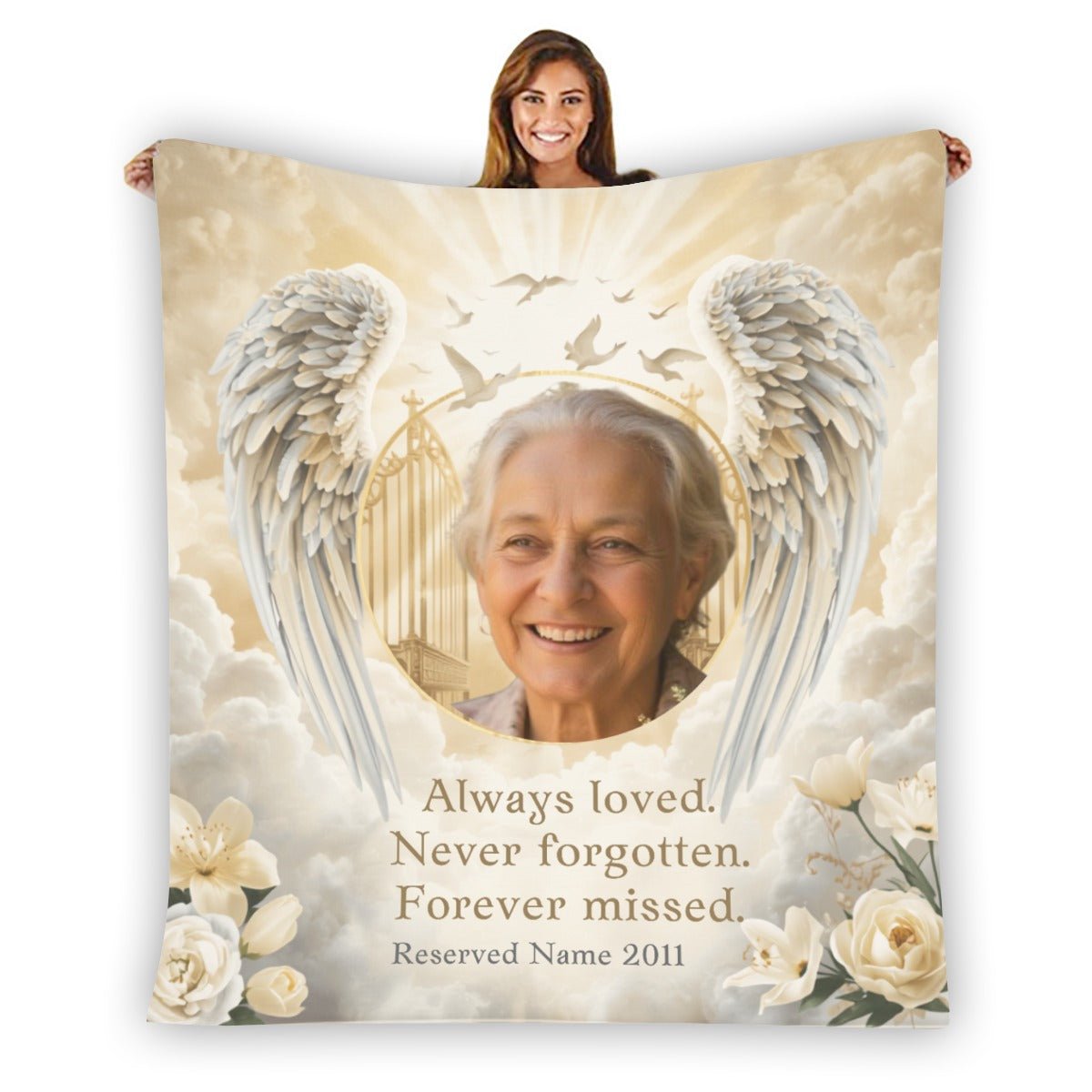 Personalized Photo Flannel Blanket Custom Memory Gift - Cherished Harbor Gifts