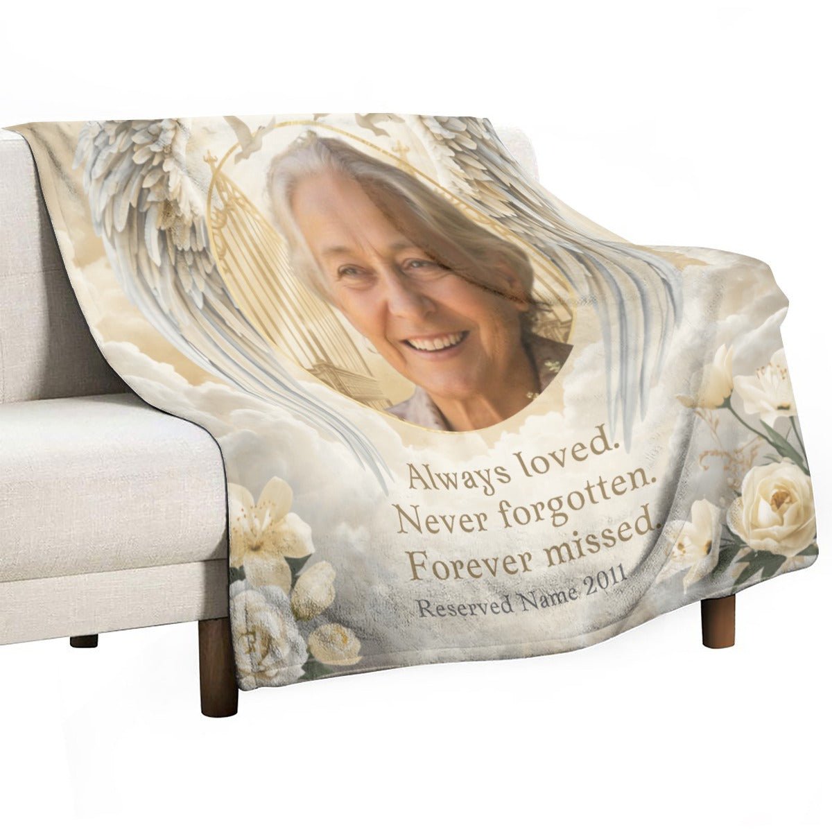 Personalized Photo Flannel Blanket Custom Memory Gift - Cherished Harbor Gifts