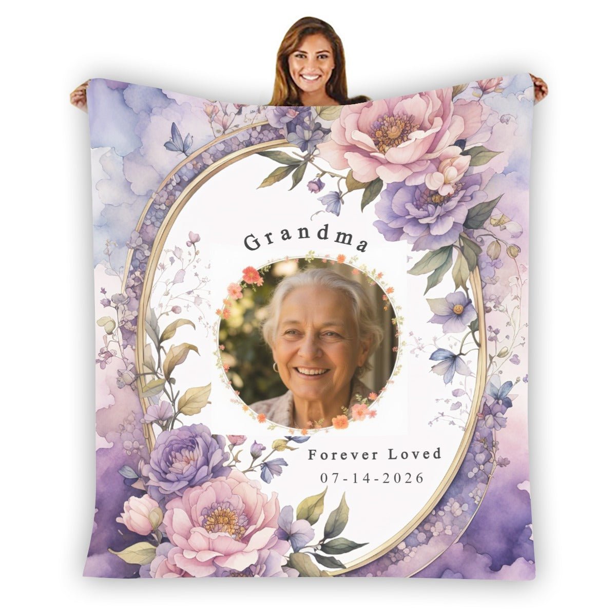 Personalized Photo Memory Blanket | Custom Flannel Gift - Cherished Harbor Gifts
