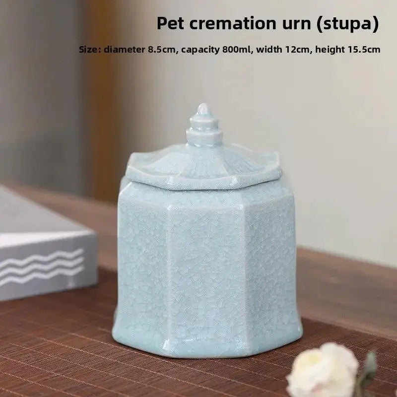 Handcrafted Ceramic Pet Memorial Urn for Dogs and Cats by TED
