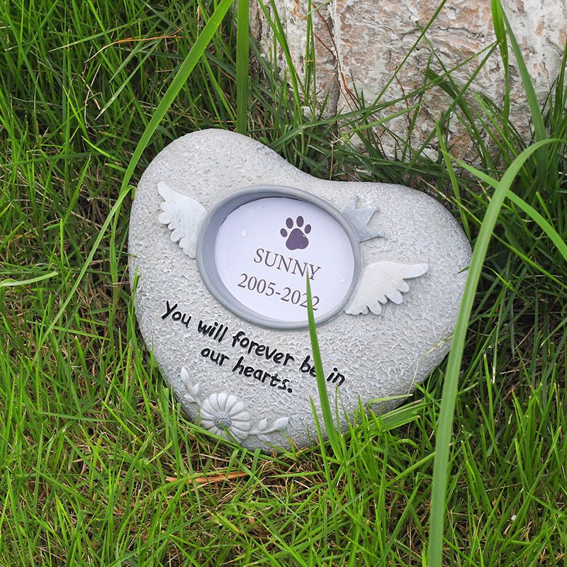 Pet Memorial Garden Stone Angel Dog Cat Tribute - Cherished Harbor Gifts
