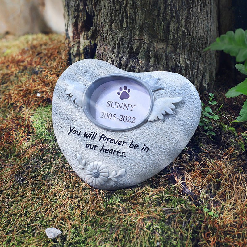 Pet Memorial Garden Stone Angel Dog Cat Tribute - Cherished Harbor Gifts