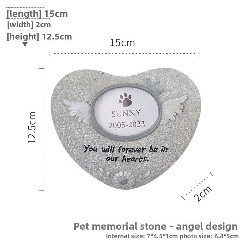 Pet Memorial Garden Stone Angel Dog Cat Tribute - Cherished Harbor Gifts