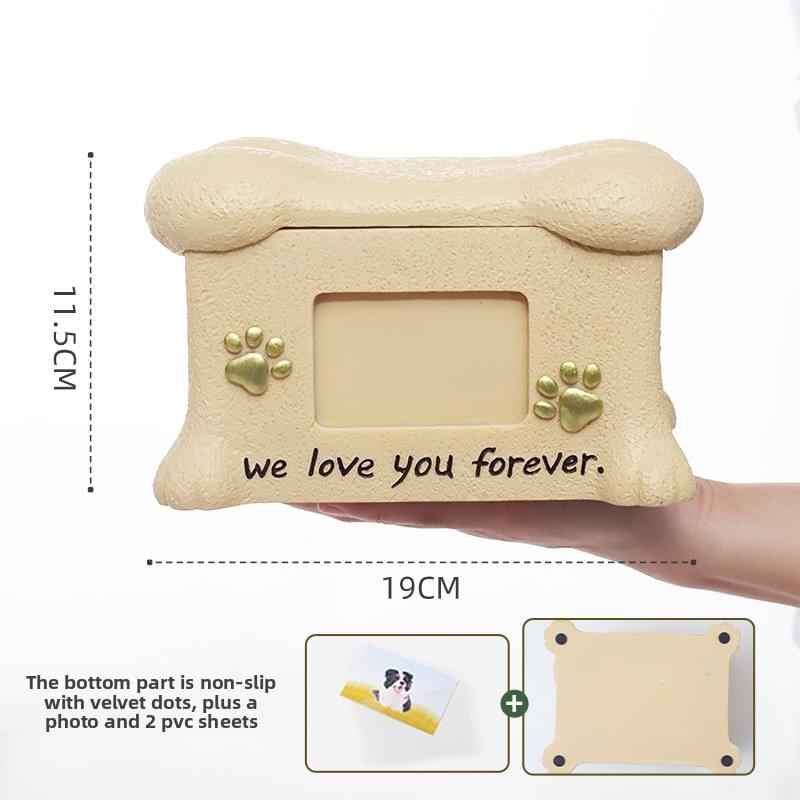 Pet Memorial Urn for Ashes with Photo Frame - Cherished Harbor Gifts