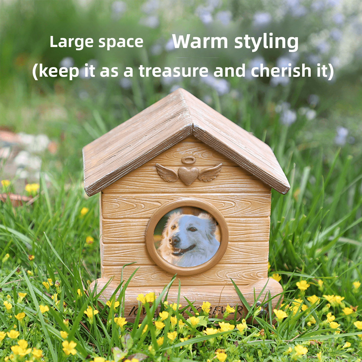 Pet Memorial Urn with Photo Frame - Cherished Harbor Gifts