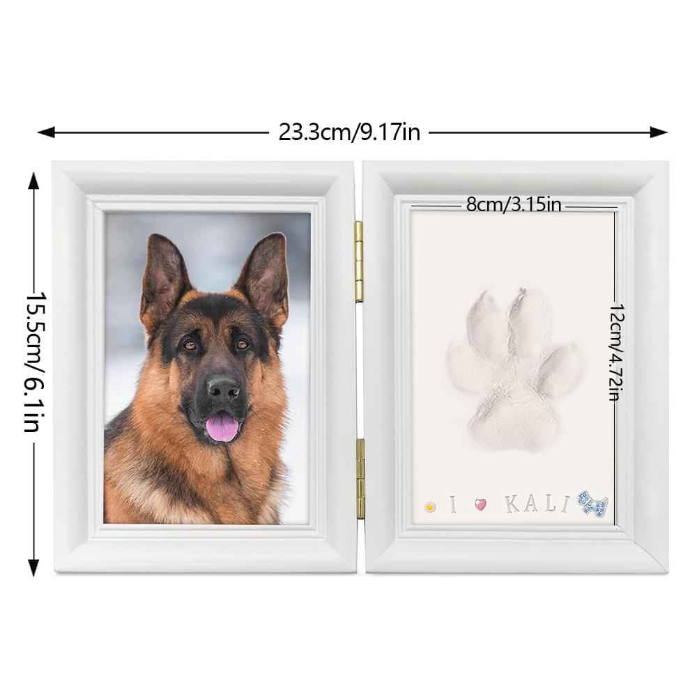 Pet Paw Print & Baby Handprint Keepsake Frame - Cherished Harbor Gifts