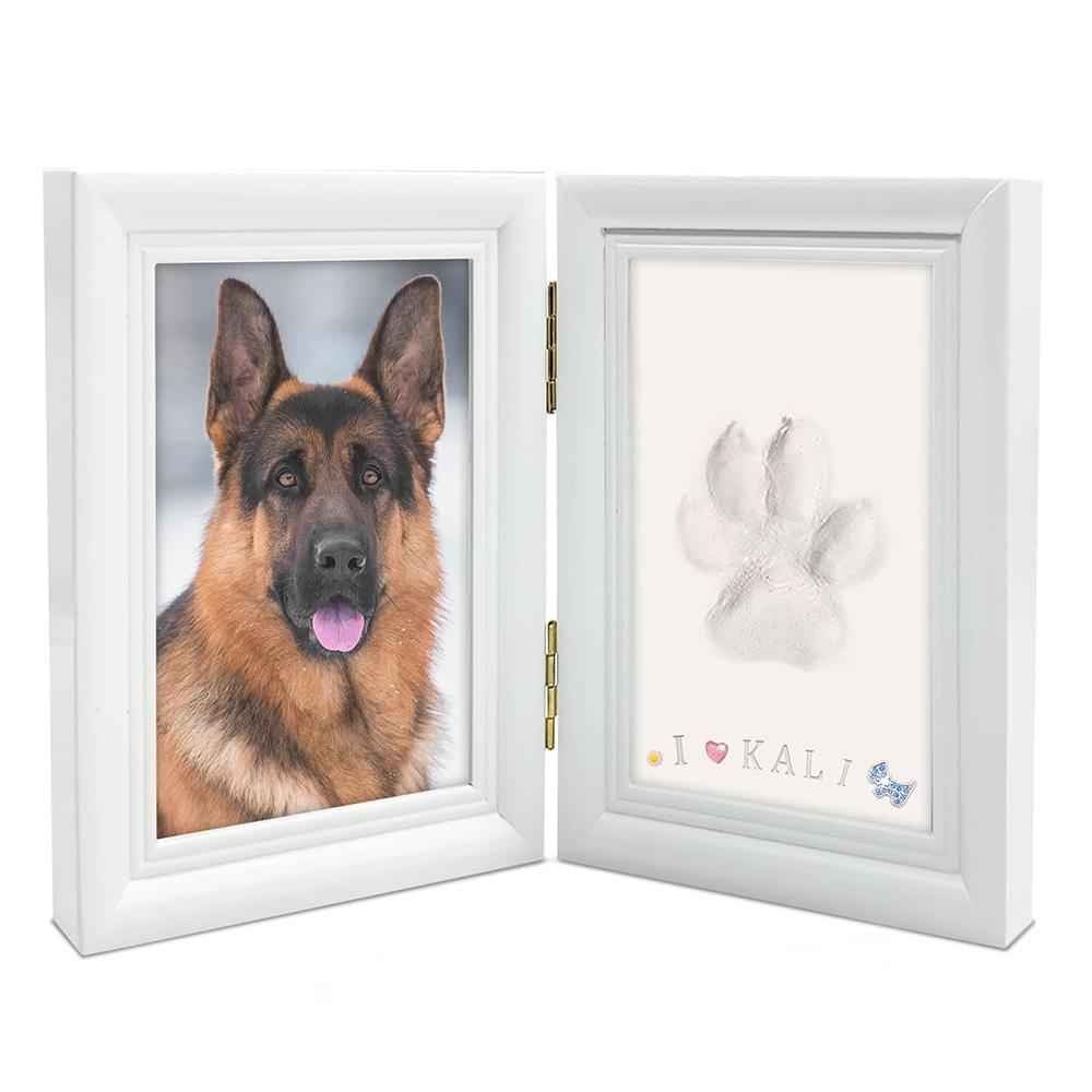 Pet Paw Print & Baby Handprint Keepsake Frame - Cherished Harbor Gifts