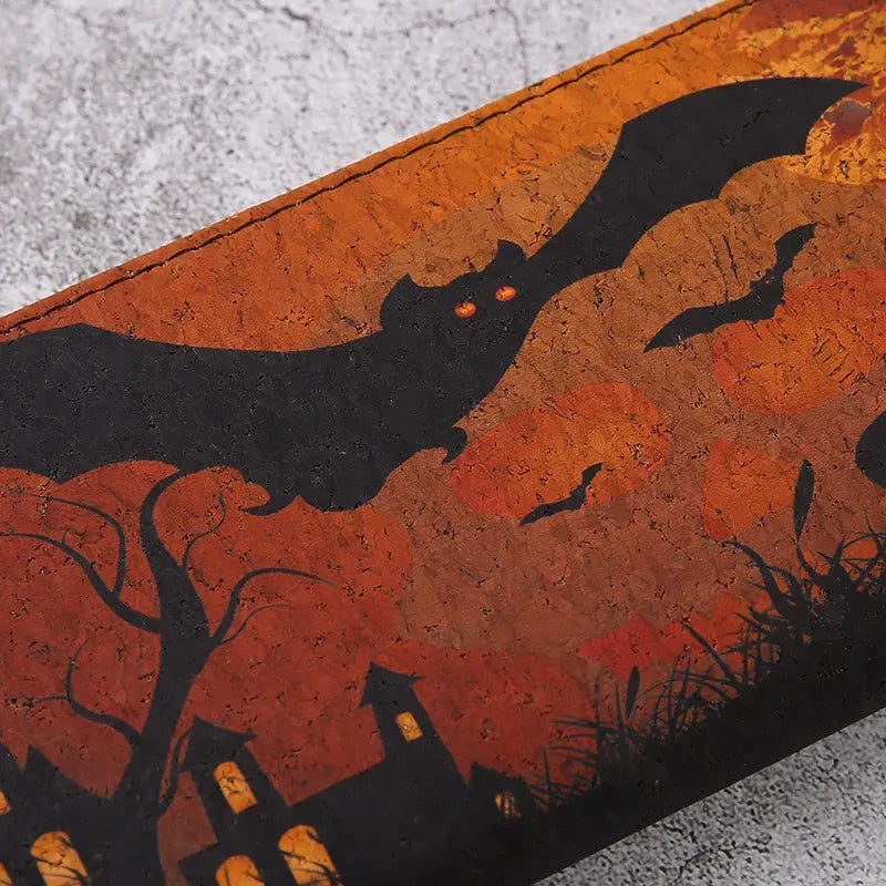 Halloween Bat Wallet - Unisex PU Leather Coin Purse by Cherished Harbor Gifts