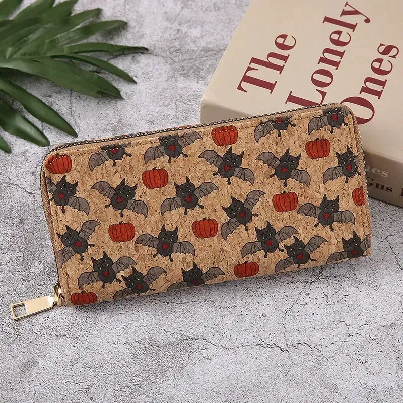 Halloween Bat Wallet - Unisex PU Leather Coin Purse by Cherished Harbor Gifts