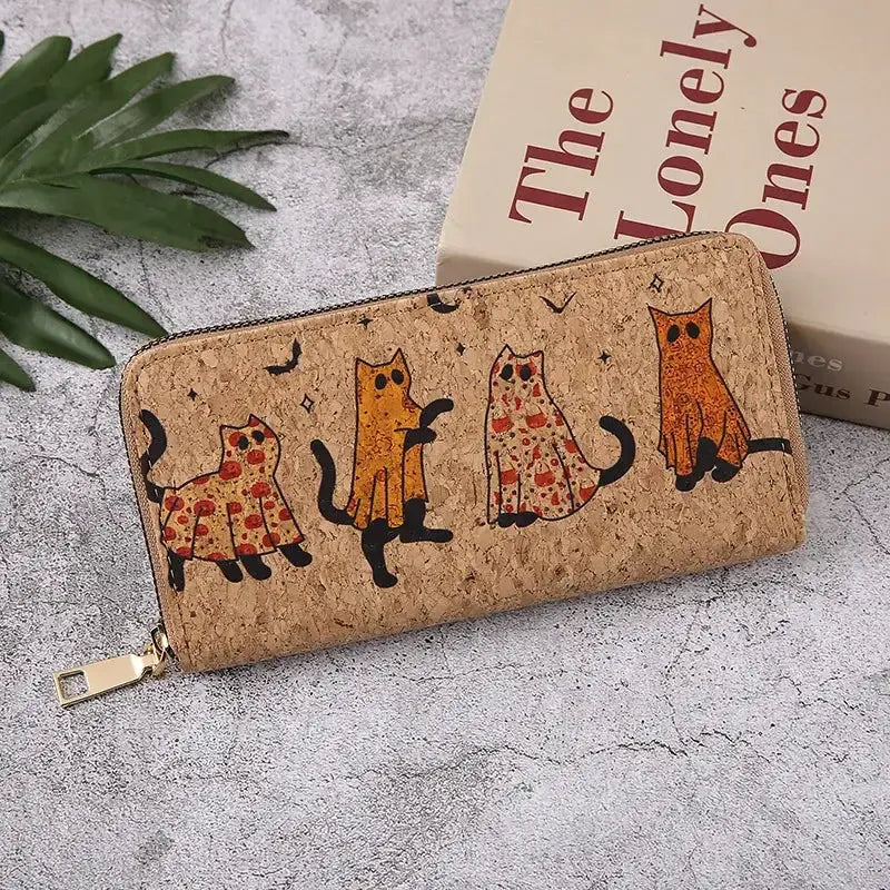 Halloween Bat Wallet - Unisex PU Leather Coin Purse by Cherished Harbor Gifts