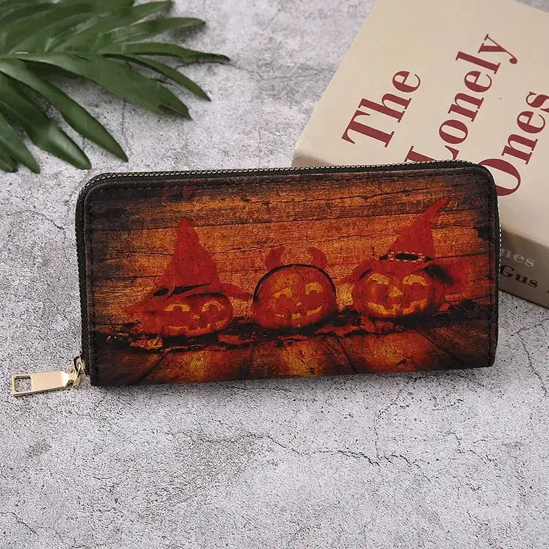 Halloween Bat Wallet - Unisex PU Leather Coin Purse by Cherished Harbor Gifts