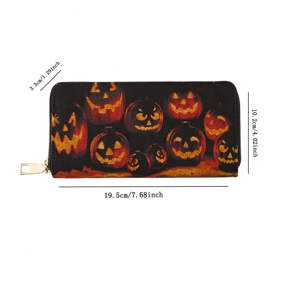 Halloween Bat Wallet - Unisex PU Leather Coin Purse by Cherished Harbor Gifts