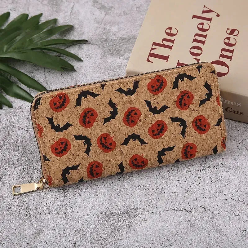 Halloween Bat Wallet - Unisex PU Leather Coin Purse by Cherished Harbor Gifts