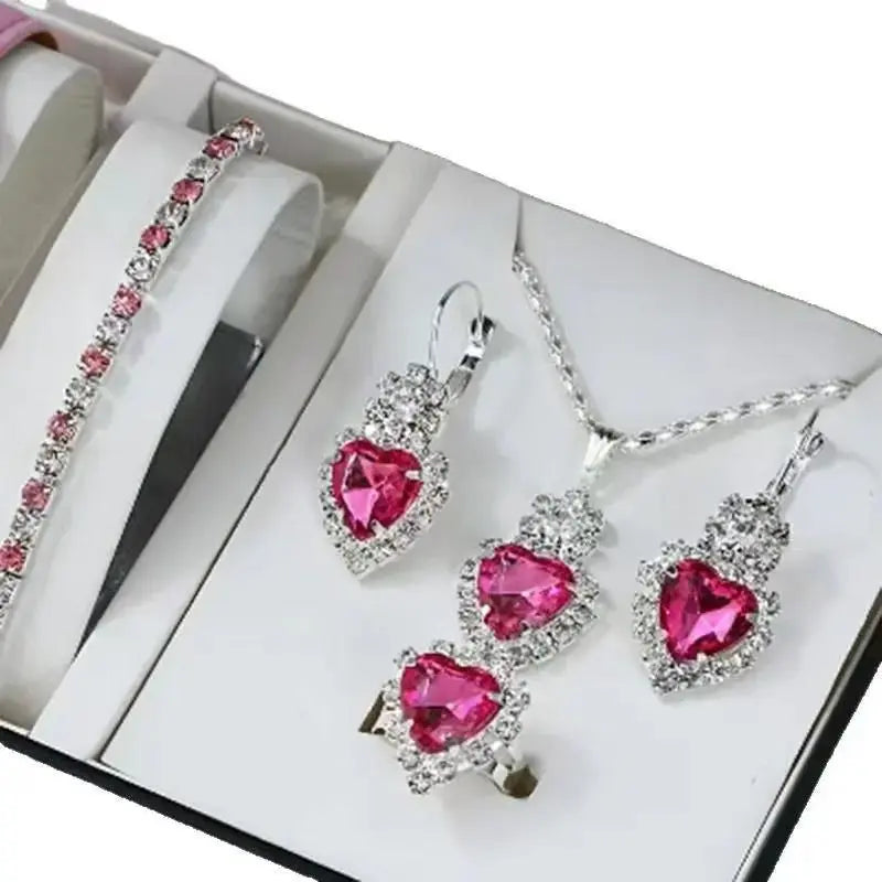 Elegant Women's Jewelry Set – Sparkling Zircon Trio by Cherished Harbor Gifts by TED