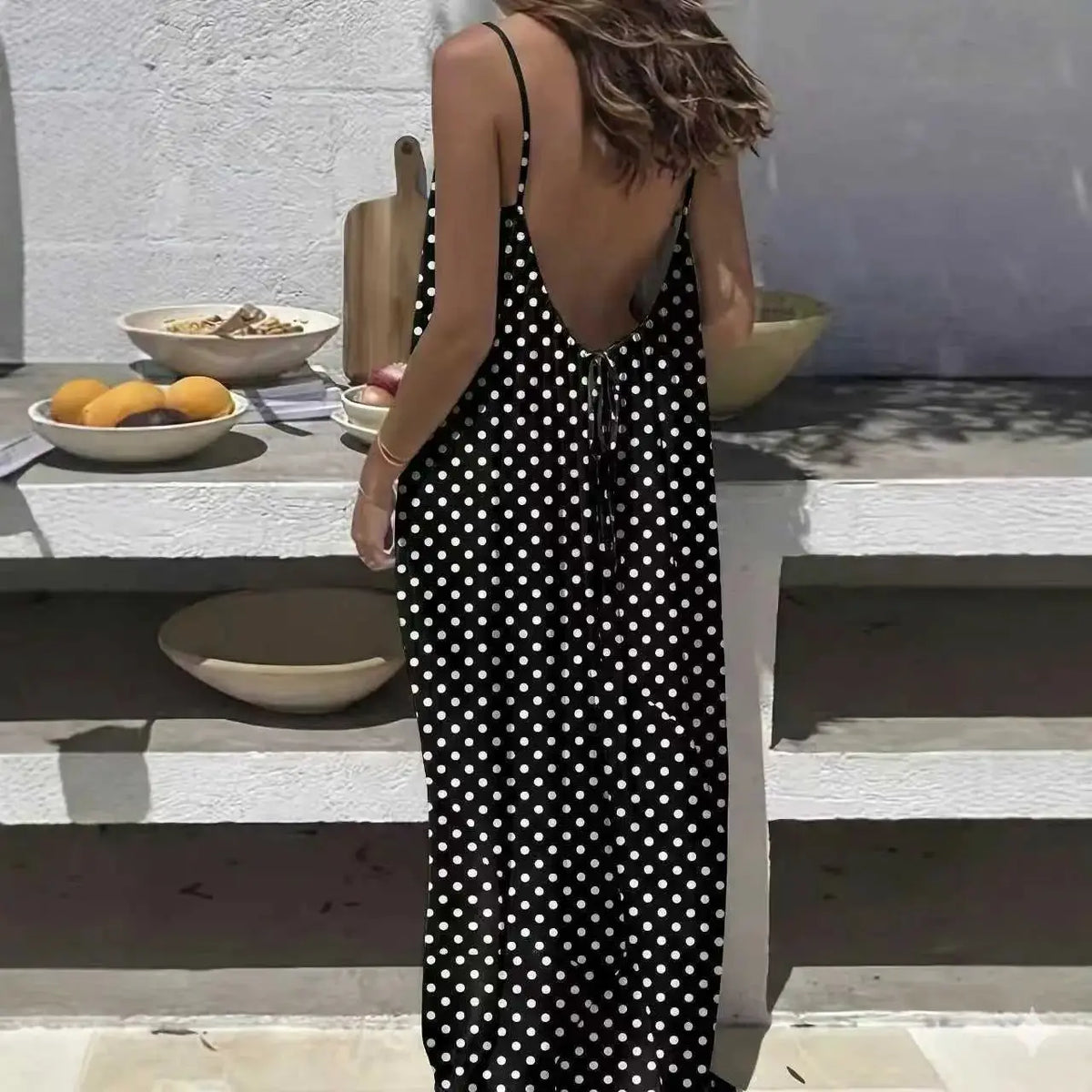 Women’s Backless Leopard Print Maxi Dress | Loose Sleeveless Vacation Dress Sizes S–5XL by TED