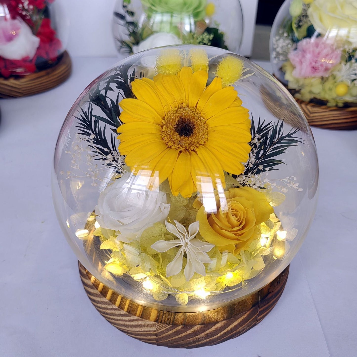 Preserved Real Rose Glass Dome Forever Rose Gift - Cherished Harbor Gifts