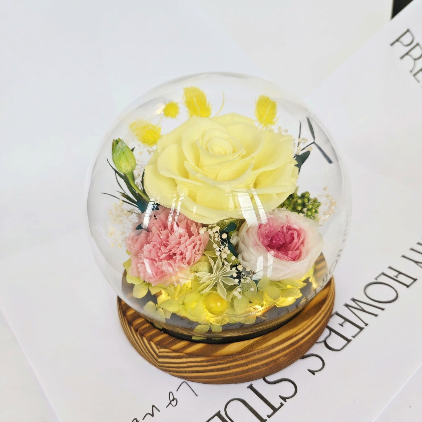 Preserved Real Rose Glass Dome Forever Rose Gift - Cherished Harbor Gifts