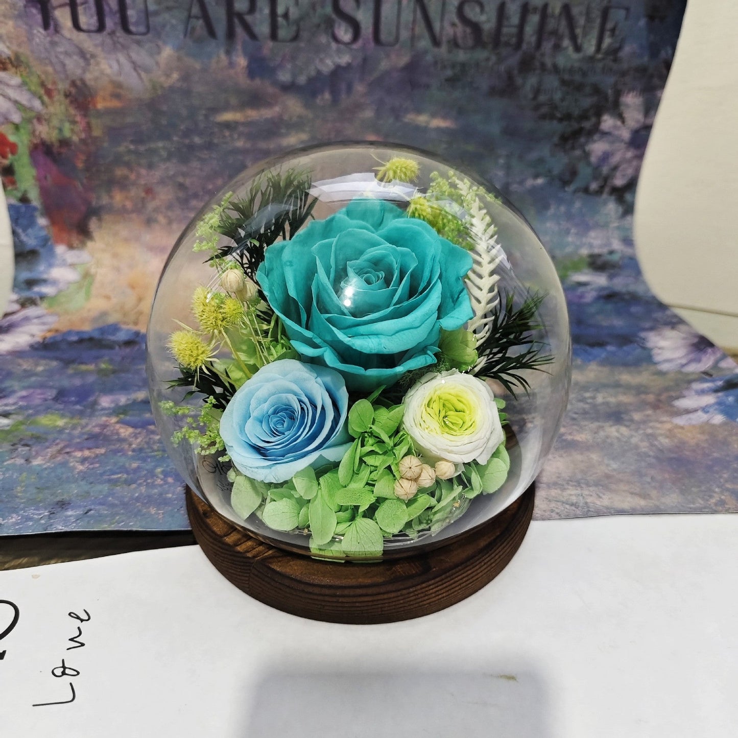 Preserved Real Rose Glass Dome Forever Rose Gift - Cherished Harbor Gifts