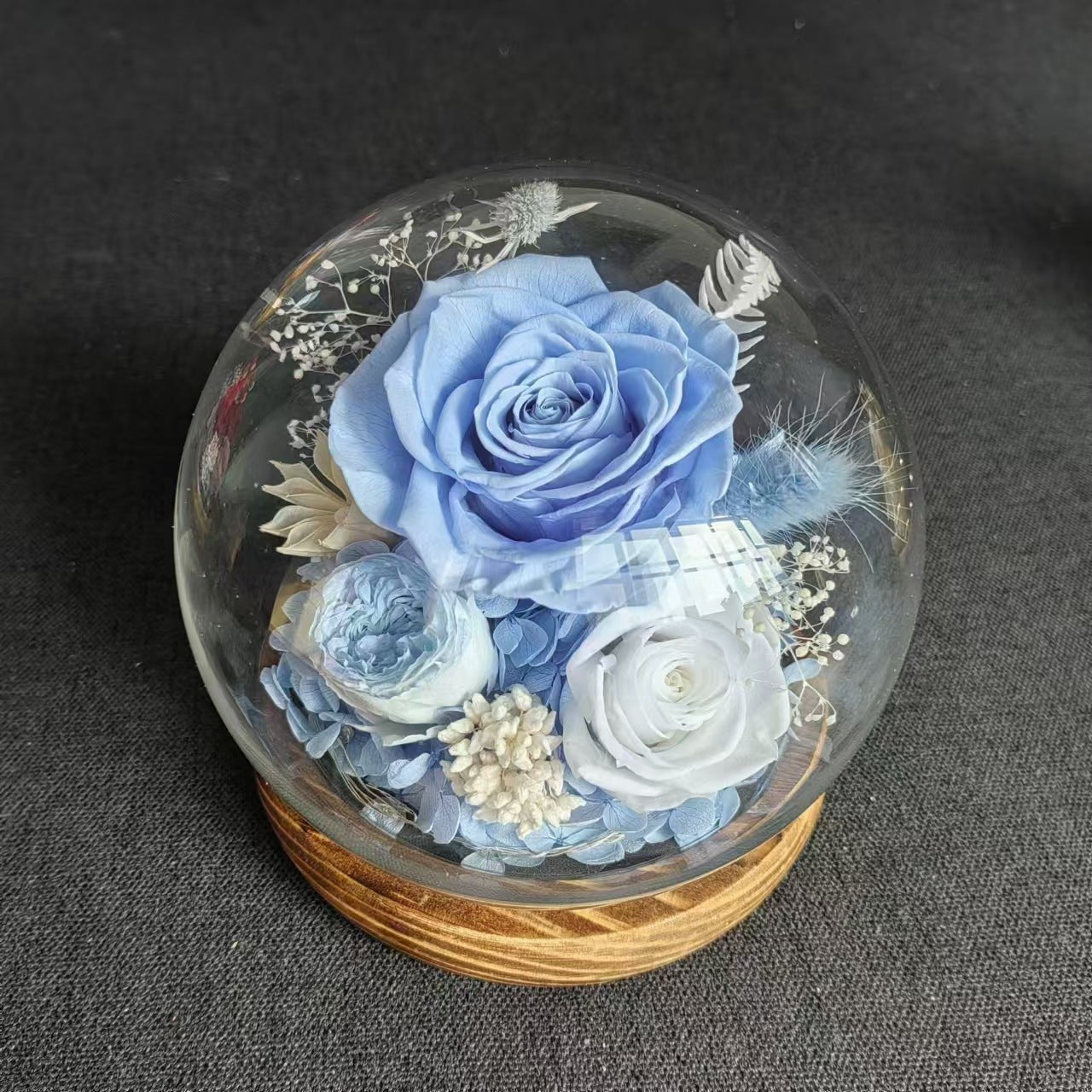 Preserved Real Rose Glass Dome Forever Rose Gift - Cherished Harbor Gifts