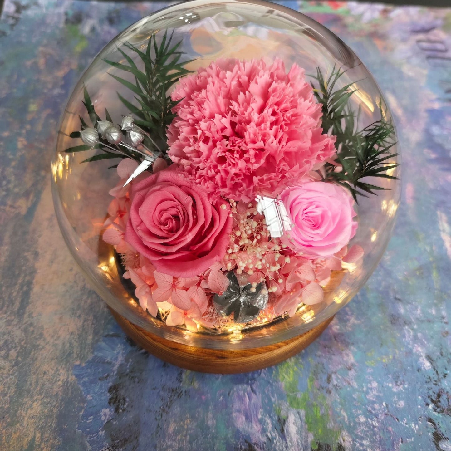 Preserved Real Rose Glass Dome Forever Rose Gift - Cherished Harbor Gifts