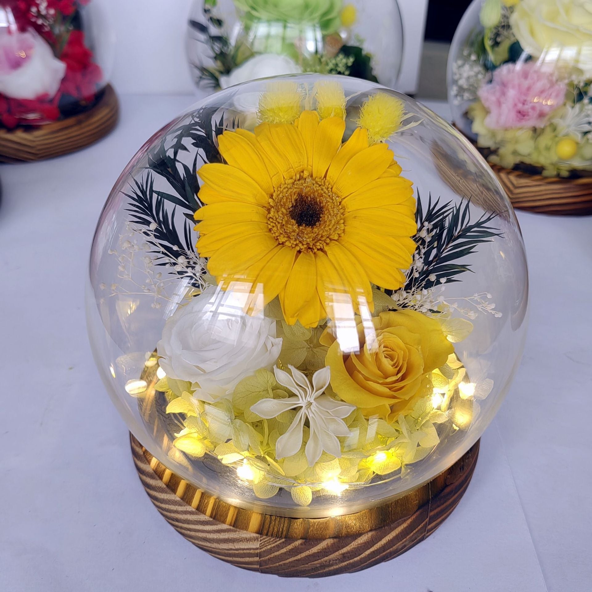 Preserved Real Rose Glass Dome Forever Rose Gift - Cherished Harbor Gifts