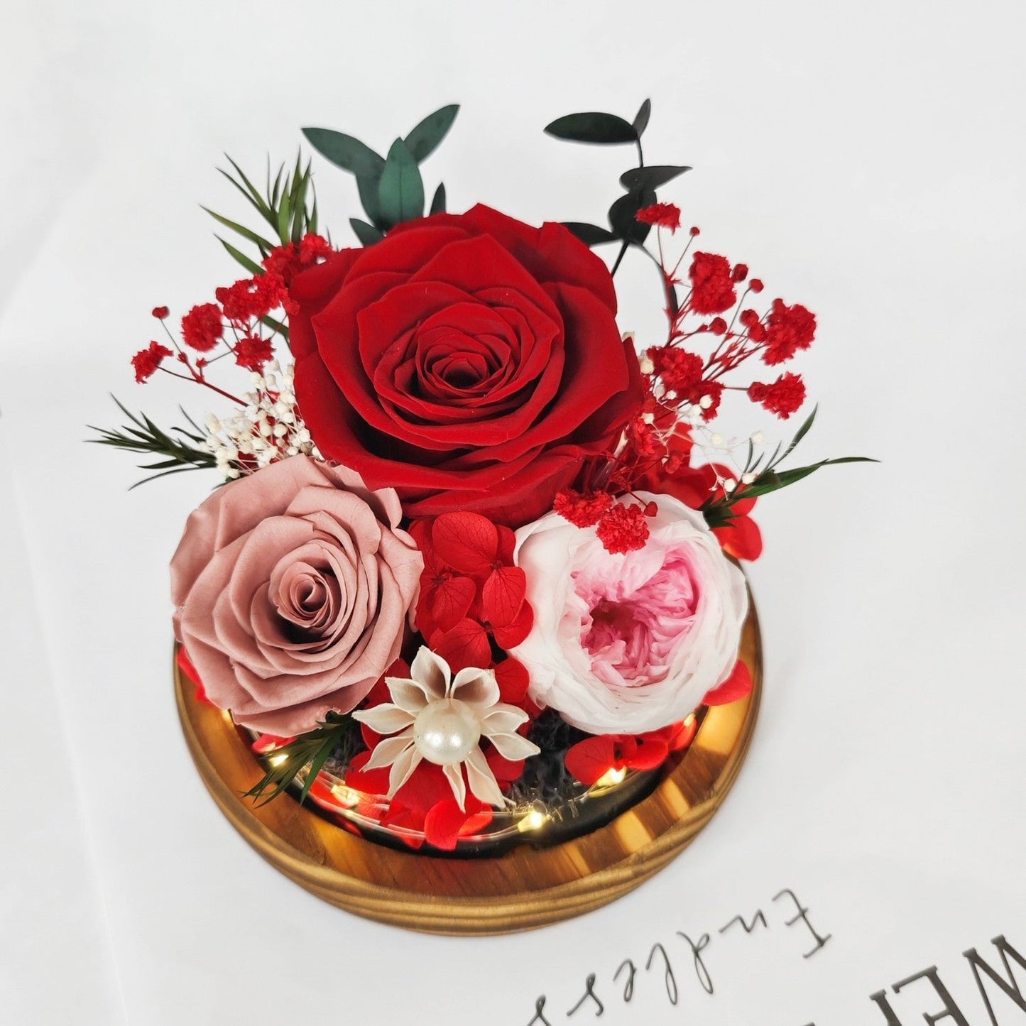 Preserved Real Rose Glass Dome Forever Rose Gift - Cherished Harbor Gifts