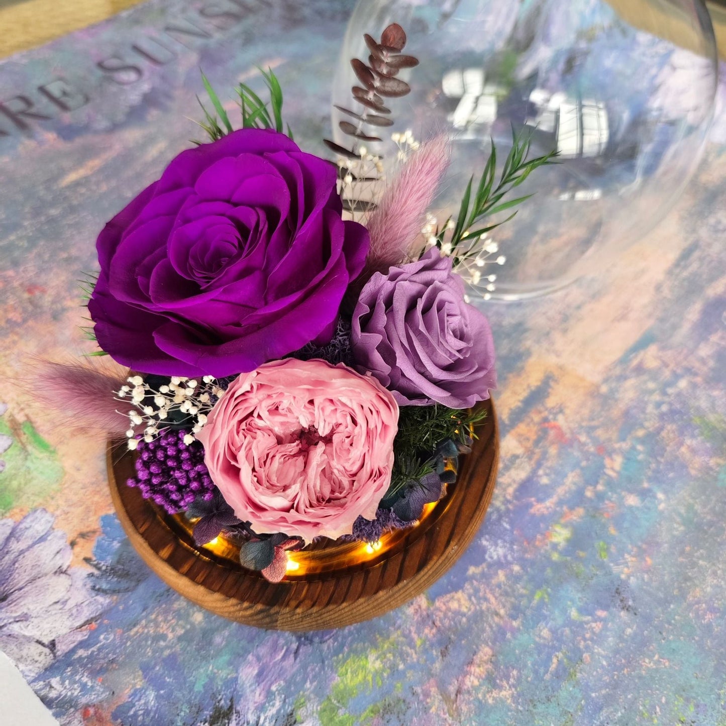 Preserved Real Rose Glass Dome Forever Rose Gift - Cherished Harbor Gifts